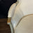 Pair of Antique French Louis XVI Carved and Painted Bergère Armchairs with New Upholstery