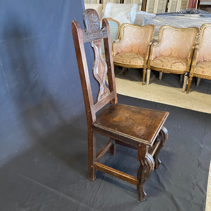 French Exquisitely Carved Early 19th Century Provincial Dining or Side Chairs set of 6 from Provence, France