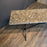 French Marble Top Bistro Style Console Table with Iron Base
