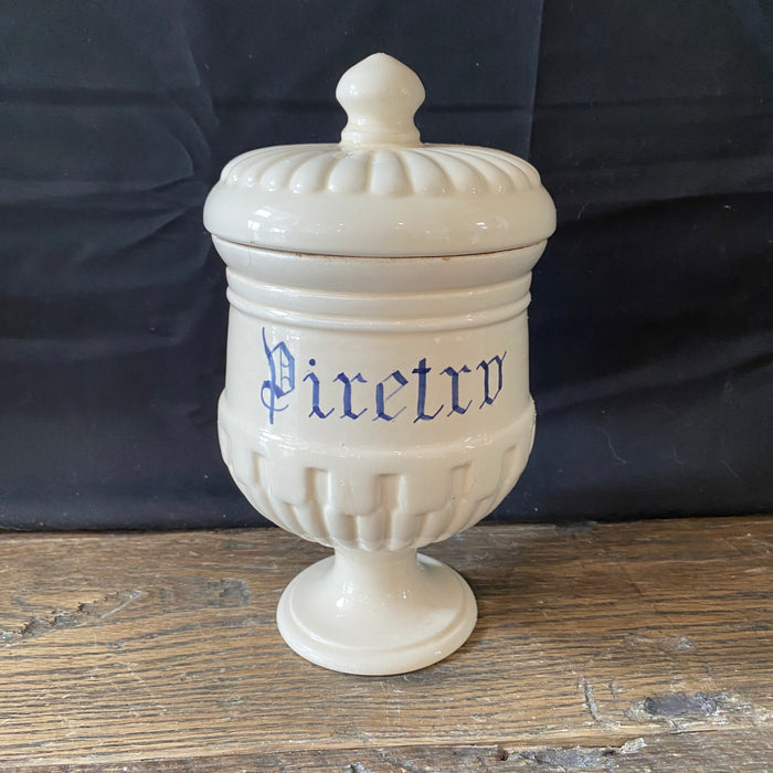 Antique Italian Apothecary Jar Venetian Piretro Porcelain Urn Large