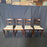 Set of 4 English Regency Brass Inlaid Back Dining Chairs or Side Chairs