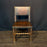 French Antique Set of Leather and Nailhead Dining Chairs with Bobbin Legs