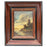 Antique Oil Painting Dutch School Landscape with Windmill on a Canal