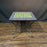 Early Mosaic Bistro Side Table with 19th Century Tiles Indoor or Outdoor for Garden