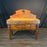 French Butcher’s Block Table With Bull’s Head Mount - Kitchen Island or Accent Table or Console