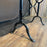 French Marble Top Bistro Style Console Table with Iron Base