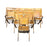 Set of Mid-century vintage wooden stackable folding chairs from Maine from the 1940s