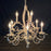 Vintage Country French Style Eight-Armed Chandelier with Acanthus Leaf Decor