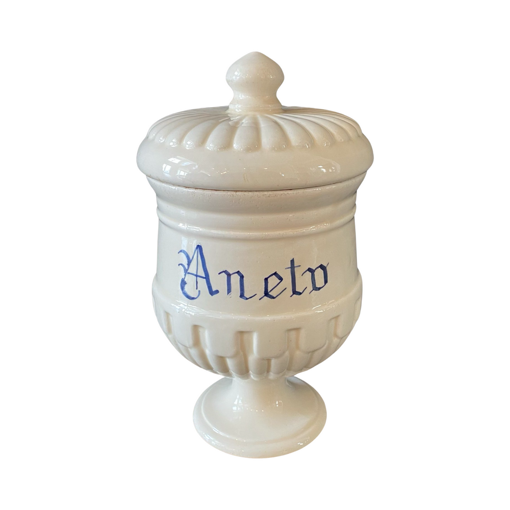 Antique Italian Apothecary Jar Venetian Aneto Porcelain Urn Large