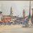 French Impressionist Painting of French Market in Town Square by Listed Artist Rene Engel