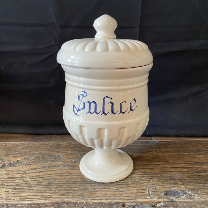 Antique Italian Apothecary Jar Venetian Salice Porcelain Urn Large