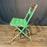 Antique French Folding Cafe' Bistro Chairs in Metal and Wood: Set of Four