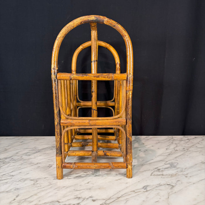 British Style Burnt Bamboo Magazine Rack