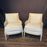 Pair of 19th Century French Louis XVI Painted Bergère Chairs or Armchairs with New Upholstery