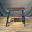 Antique Ebony Spanish Side Table, Accent Table or Console Table with Turned End Supports Joined by Iron Stretchers