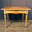 Antique French Neoclassical Fruitwood Side Table or Desk with Drawer and Brass Ring Pull