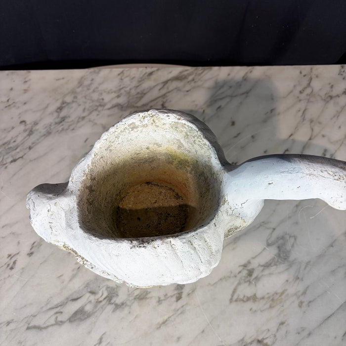 Painted Stone Swan Planter