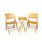 Pair of Midcentury Tortoiseshell Bamboo Folding Chairs with Bamboo and Rattan Tray Table