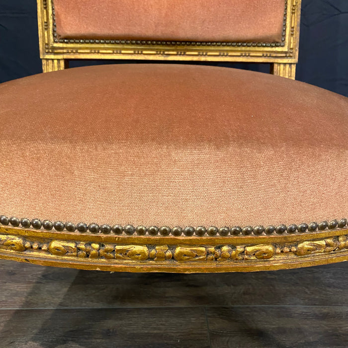 Antique French Louis XVI Salon Suite | Sofa or Canapé, Pair of Armchairs or Fauteuils & Pair of Side Chairs