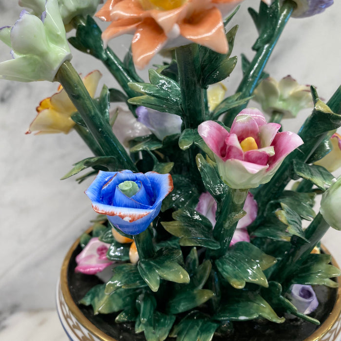 French Sevres Porcelain Flower Vase or Cachepot with Marie Antoinette Cipher