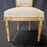 Set of 6 French 19th Century Salon Chairs, Side Chairs or Dining Chairs with Original Gilt and White Paint and New Upholstery