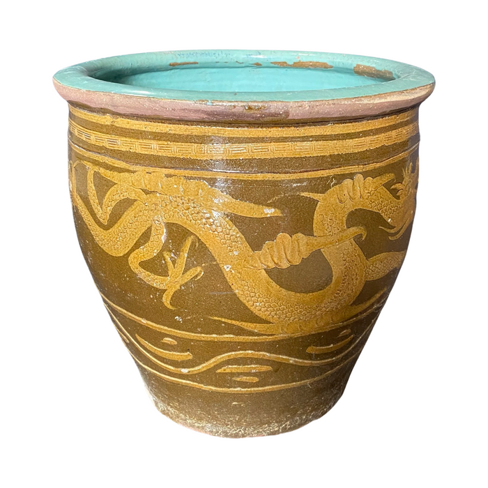 Large 100 Year Old Antique Chinese Black Egg Art Pottery Holder Large 100 Year Old Antique Chinese Black Egg Art Pottery Holder