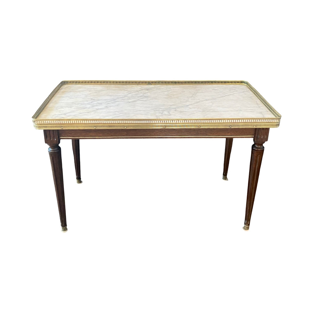 French Louis XVI Marble Top Coffee Table or Cocktail Table