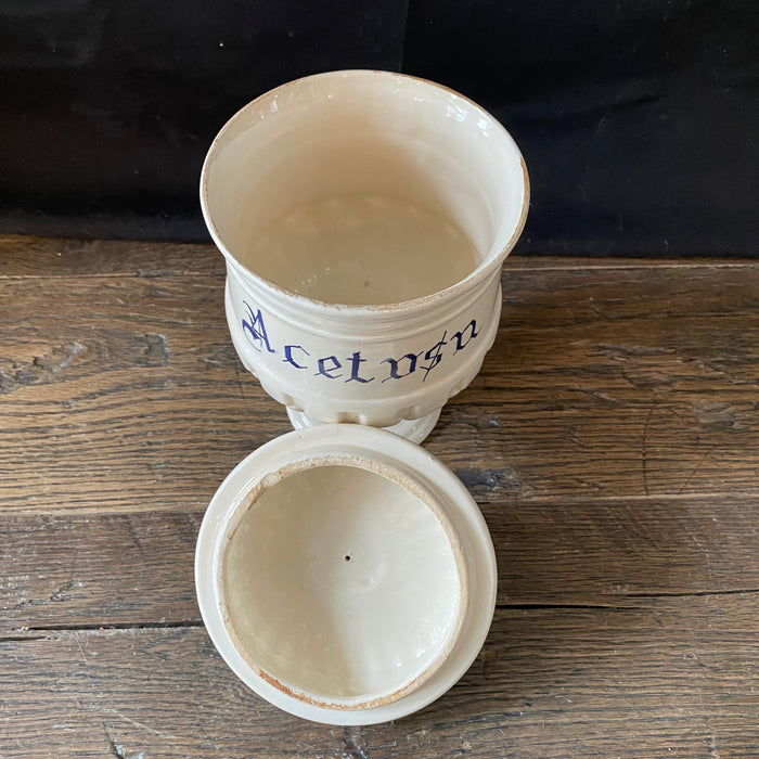 Antique Italian Apothecary Jar Venetian Acetosa Porcelain Urn Large