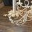 Vintage Country French Style Eight-Armed Chandelier with Acanthus Leaf Decor