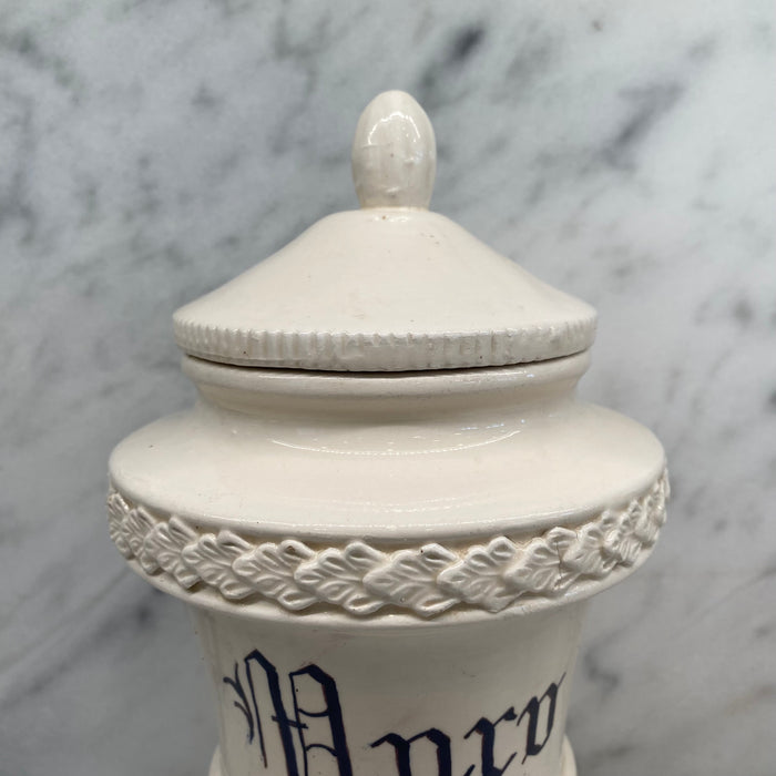 Antique Italian Apothecary Jar Venetian Porcelain Urn Large