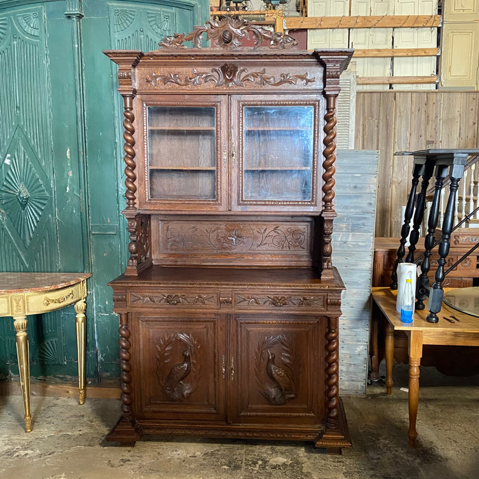 Antique French Renaissance Black Forest Hunt Buffet Sideboard 19th Century