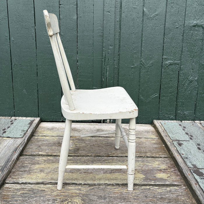 Set of Five 19th Century Plank Seat Grange Chairs from Maine