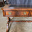 British Regency Style Mahogany Partners Two Sided Desk or Writing Table with Embossed Leather Top