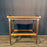 Antique French Bar Cart or Drinks Trolley with Pull-Out Leaves, Glass Shelf and Fluted Legs