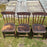 Set of Six 19th Century Plank Seat Grange Chairs from Maine