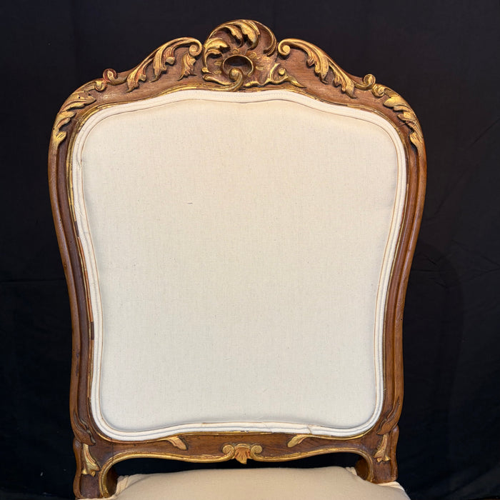 Set of Six French Louis XV Walnut Dining Chairs