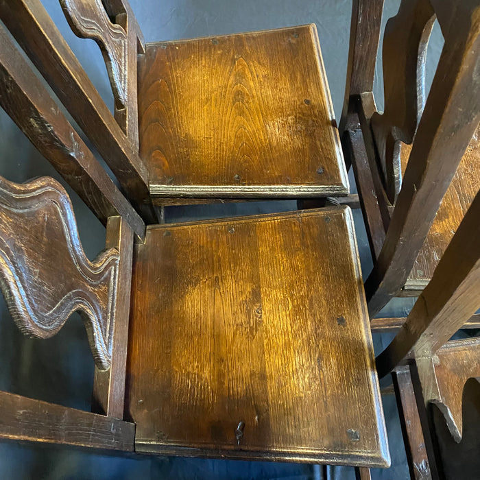 French Exquisitely Carved Early 19th Century Provincial Dining or Side Chairs set of 6 from Provence, France