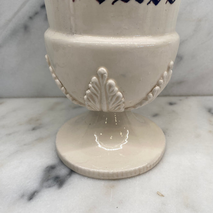 Antique Italian Apothecary Jar Venetian Porcelain Urn Large