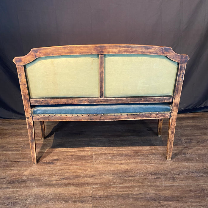 Antique French Bench, Settee or Loveseat Walnut Louis XV