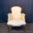 French Louis XV Style Bergere Armchair with Carved Cabriole Legs and Blush Upholstery