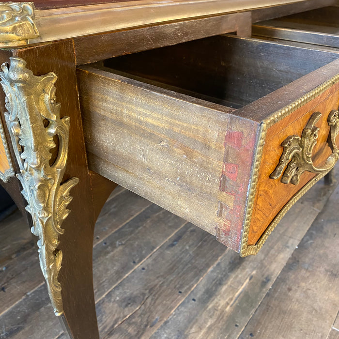 Louis XV Bronze-Mounted Kingwood and Walnut Bureau Plat Desk