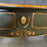 French Louis XV Style Ebonized Console Table or Buffet with Two Drawers and Pull Out Leaf