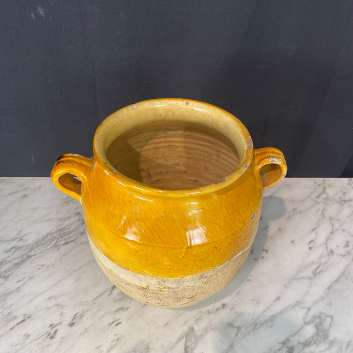 French Confit Pot with Yellow Glaze from the 19th Century #8811