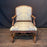 Antique French Pair Louis XIV Armchairs or Fauteuils with Os de Mouton Stretchers