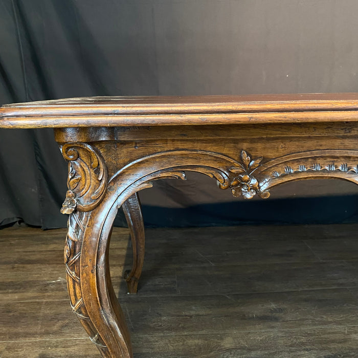 French Louis XV Dining Table with Museum Quality Carving