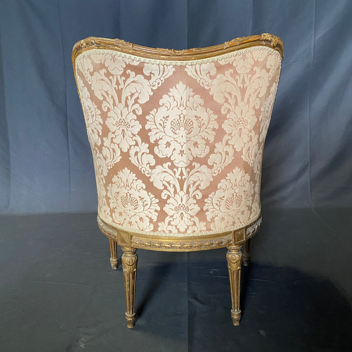 Pair of Exquisite Early 19th Century French Louis XVI Armchairs or Bergere Chairs