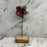 Antique French Purple Porcelain Violet Flower Botanical Sculpture on Custom Display Stand