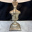 Antique Silver Urn Table Lamp with Elaborate Foliate Carving and Scrolled Handles (2 available)