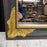Elegant French Empire Ebony Black and Gold Carved Giltwood and Gilt Gesso Mirror