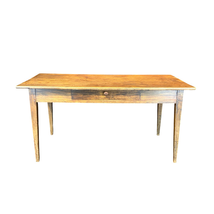 19th Century French Provincial Farmhouse Dining Table, Writing Desk or Work Table with Single Drawer